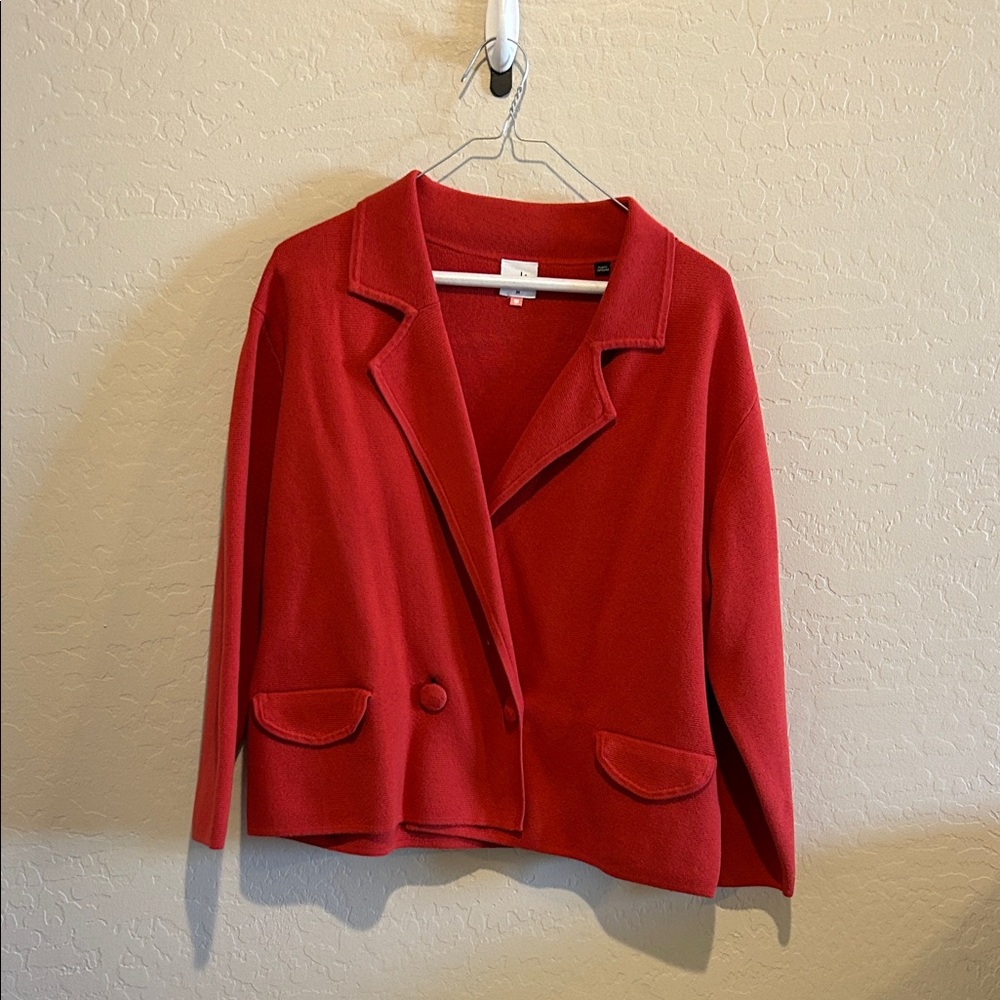 CAbi Vibrant Red Blazer Jacket